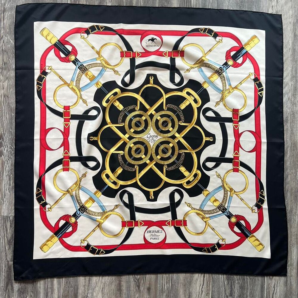Hermes Eperon D'Or Forever Silk Scarf 90
